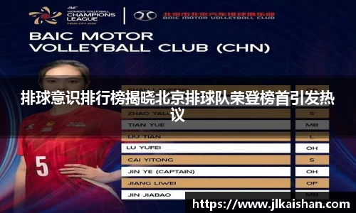 排球意识排行榜揭晓北京排球队荣登榜首引发热议
